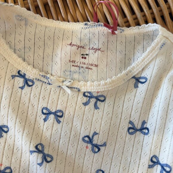 Minnie Blouse GOTS - Bow Blue, Konges Sloejd in size 5-6Y - Picture 4 of 4